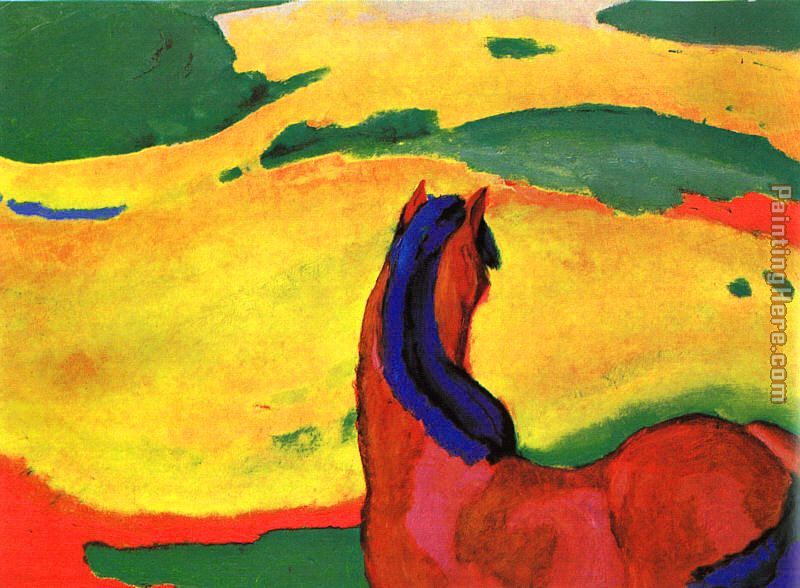 Horse in a Landscape painting - Franz Marc Horse in a Landscape art painting